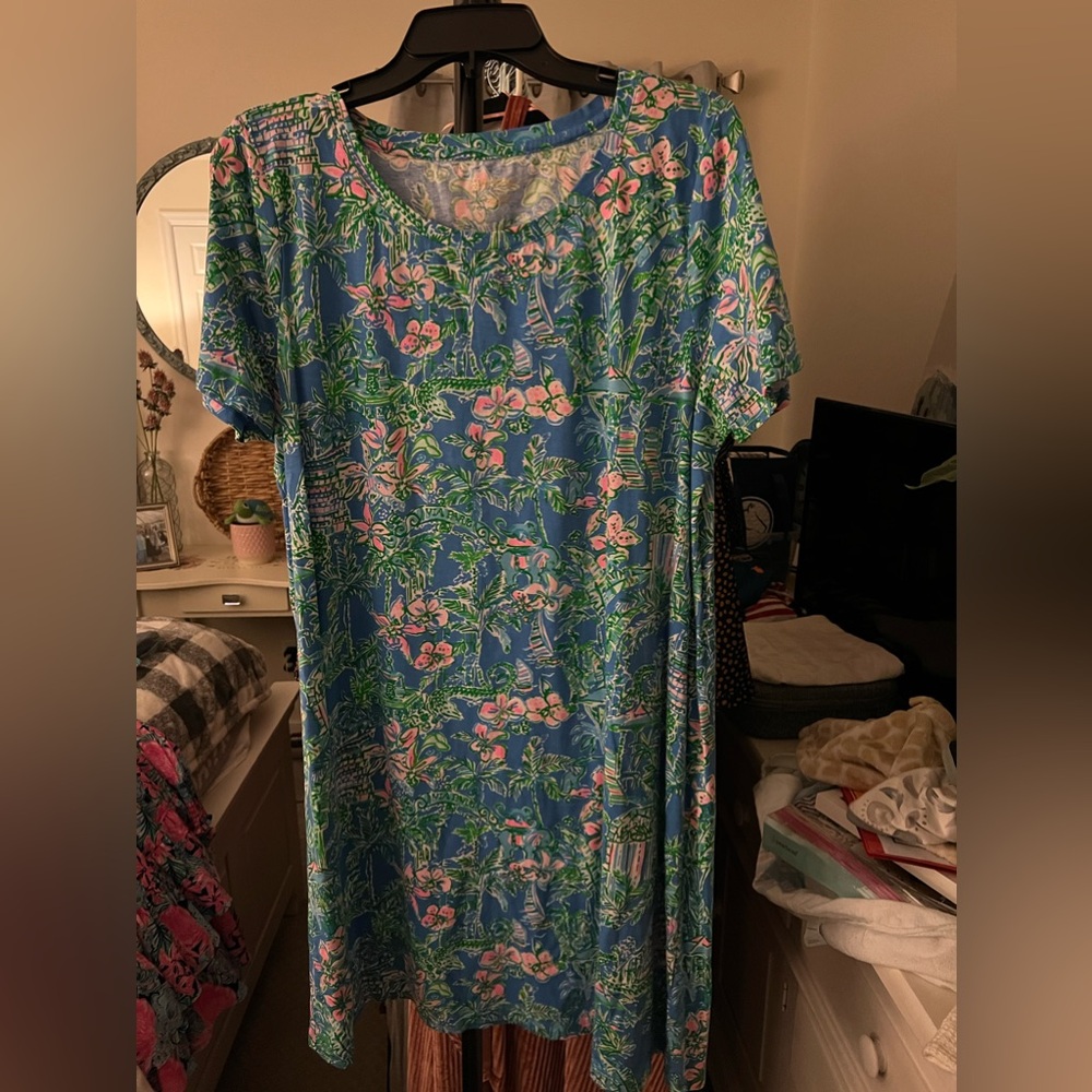 Lilly Pulitzer Cotton Dress Size XL, Worn once, Excellent Condition.
